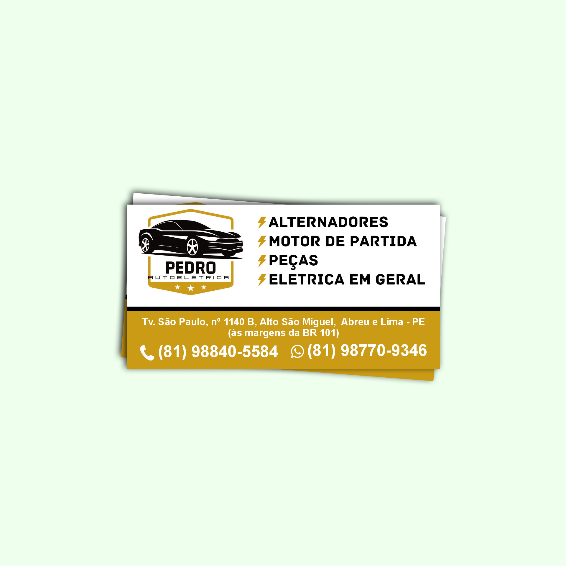 Cartão de Visita simples (4x0)